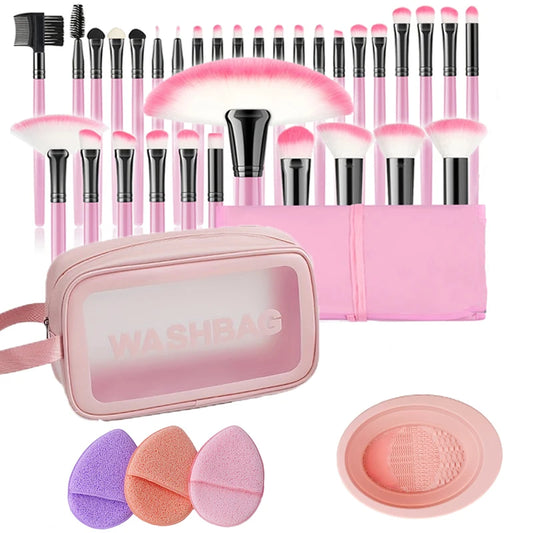 Coffret Pinceaux Maquillage 37 Pièces – Complet & Doux